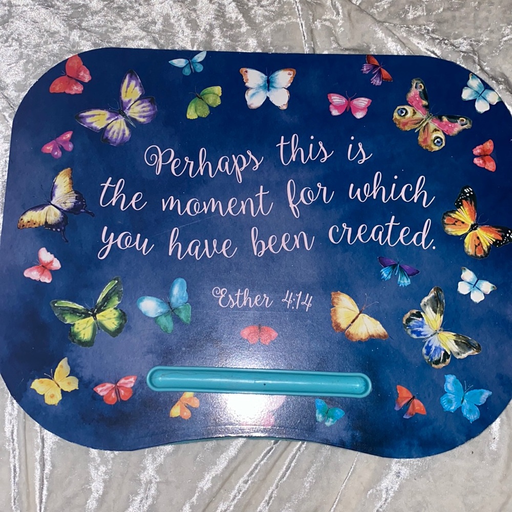 Lap Desk Esther 4:14 Blue Butterflies